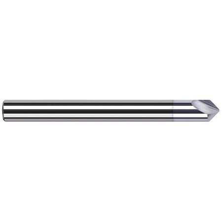 Harvey Tool 1/8 in. Shank dia. x1/64 in. Radius x 90 deg. Carbide Marking Cutter for Non-Ferrous, 2 Flute 738145-C8